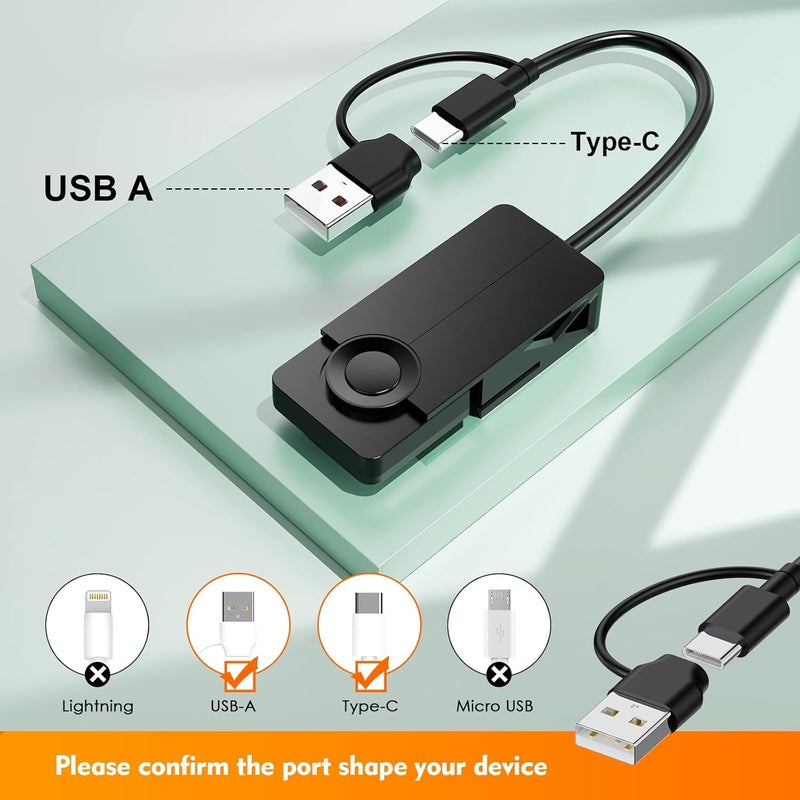 Rocketek CAC Reader 2 in 1 Type C Dual Connector, DOD Military USB Common Access CAC Card Reader Type C USB Smart Card Reader Compatible with Windows, Mac OS Mini Fold Plug and Play Black - Image 3